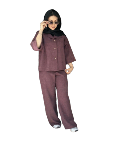 مانتو کمر گت دکمه چوبی