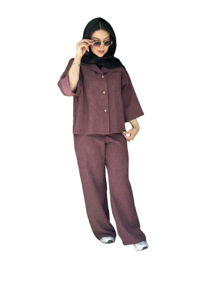 مانتو کمر گت دکمه چوبی