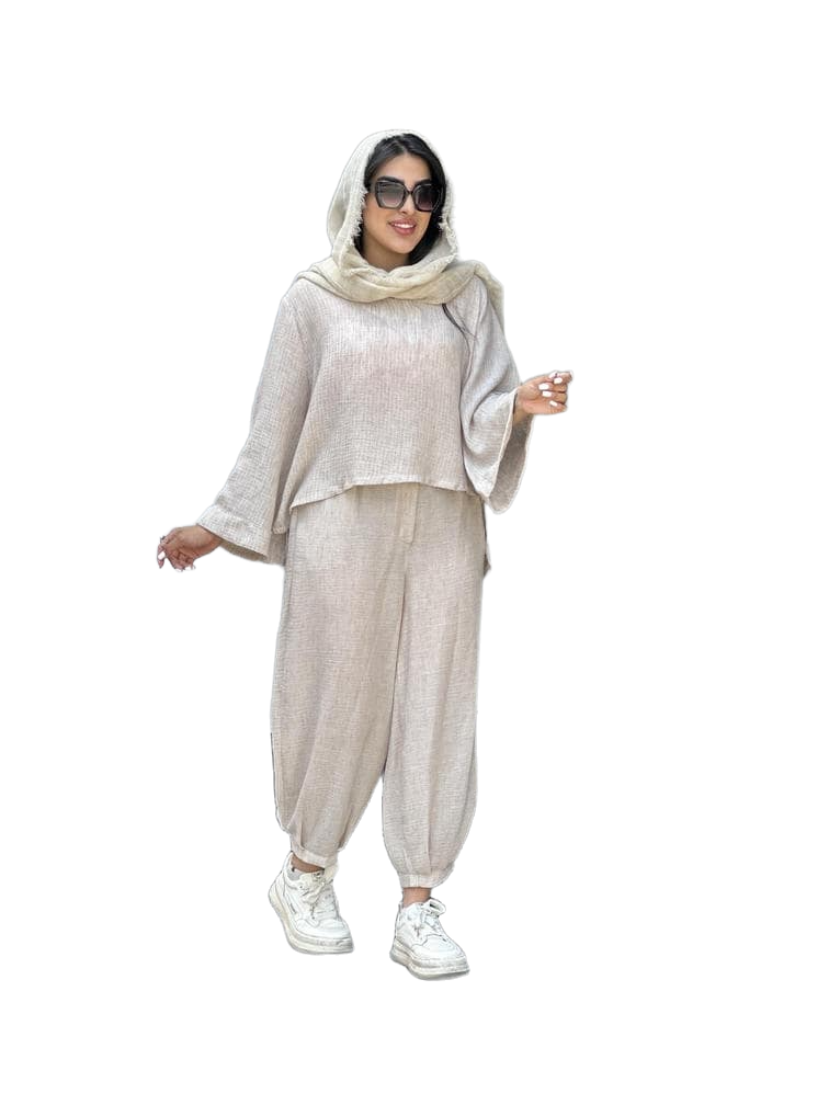 خرید ست مانتو و شلوار سفید مهمونی