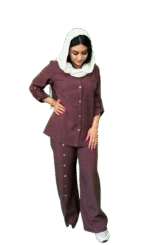 مانتو زنانه مدل دکمه چوبی چهار فصل  |  کد 121 - تصویر 8